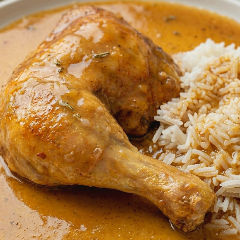 Muslo de pollo al horno