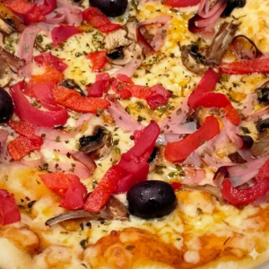 Pizza de jamón york